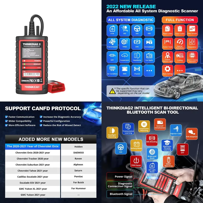 Car Diagnostic Tool - Thinkdiag 2 Diagnostic Tool OBD2 Automotive